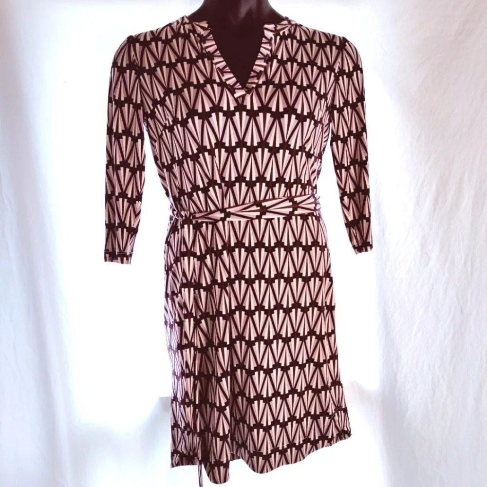 Beautiful DM Collection Geometric Shirt Dress EUC ❤️ - Picture 2 of 14